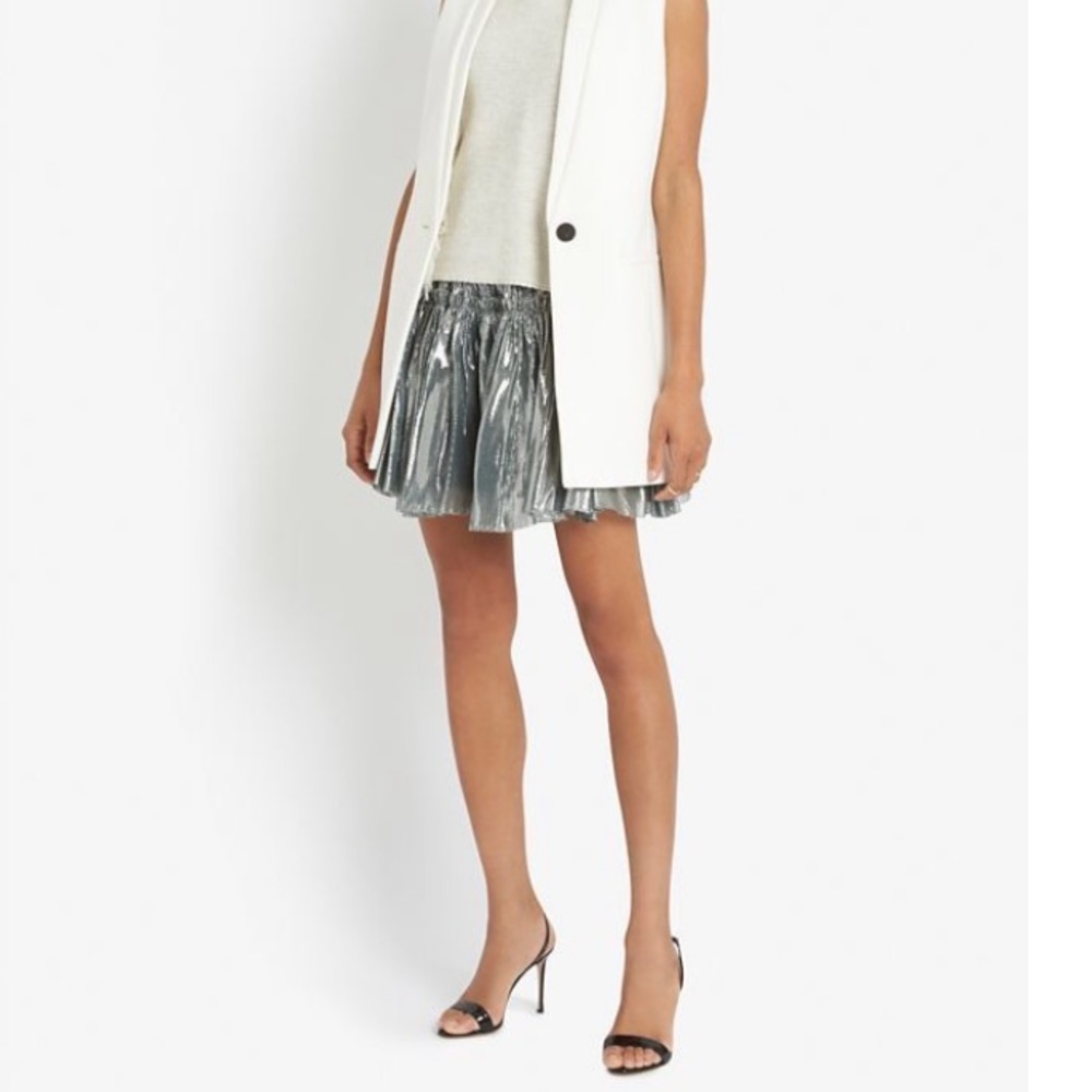 NEW • Faith Connexion • Lame Metallic Mini Skirt